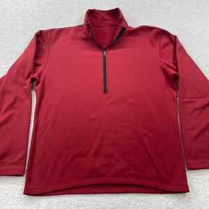 Mountain Hardwear Mens 1/2 Zip Pullover Fleece Lined Red Maroon Top